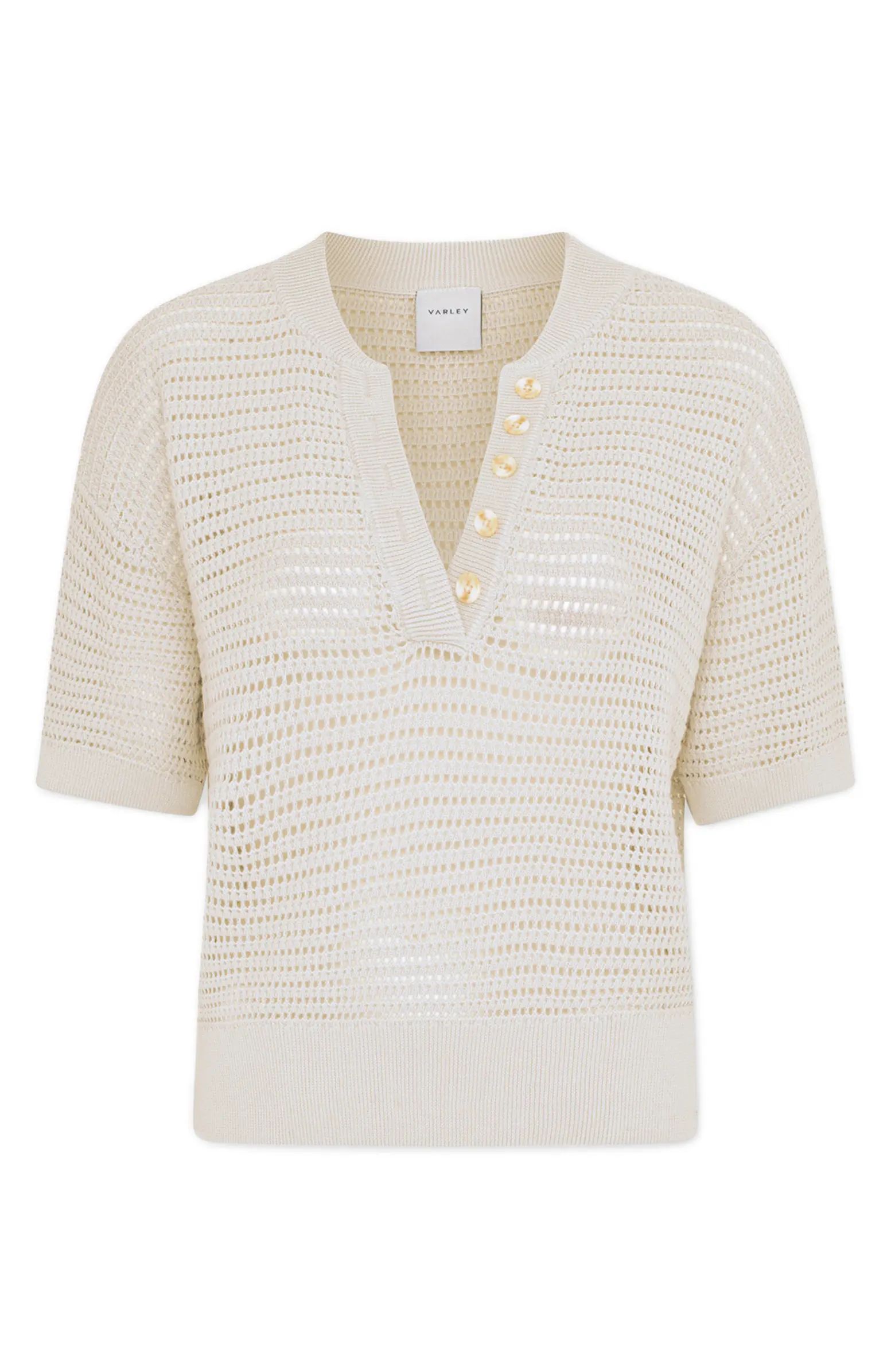 Callie Sheer Knit Cotton Top | Nordstrom