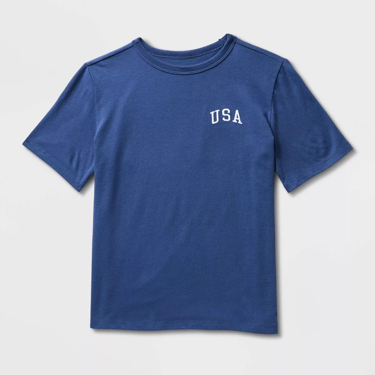 Kids' Short Sleeve 'USA Flag' Graphic T-Shirt - Cat & Jack™ Navy Blue XS | Target