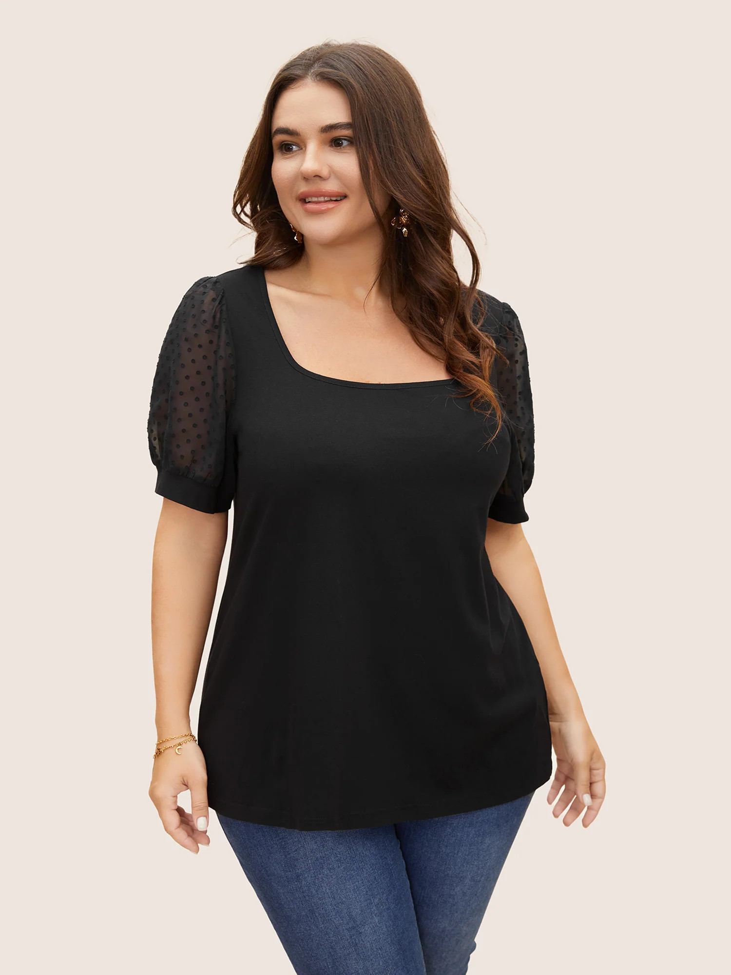 Jacquard Decor Cotton Top | Bloomchic