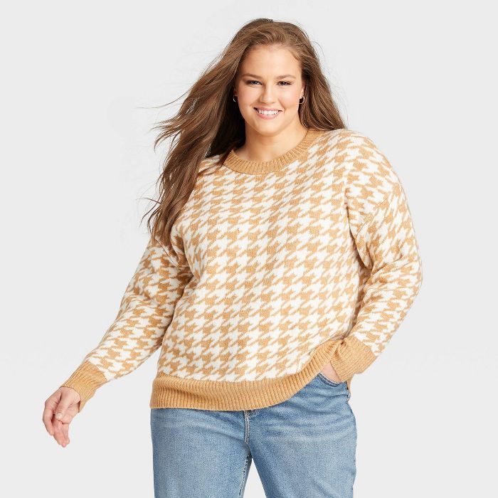 Women's Plus Size Crewneck Pullover Sweater - Ava & Viv™ | Target