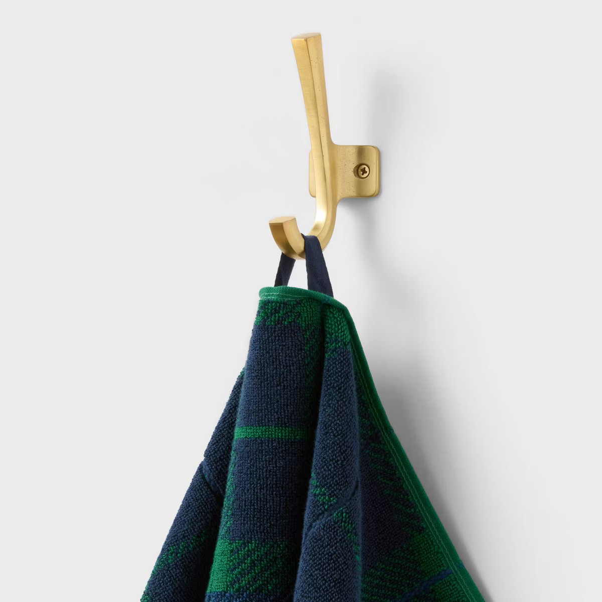 2pk Winter Wonderland Plaid Christmas Hand Towels Blue/Green - Threshold™ | Target