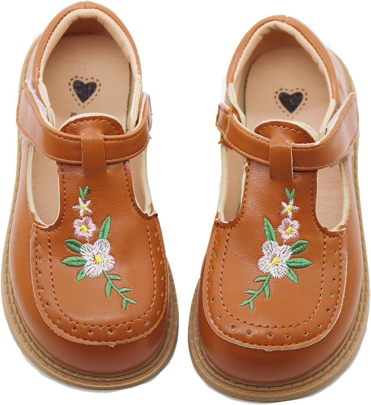 Girls Mary Janes Shoes Toddler Dress Shoe School Uniform Oxford Flats | Amazon (US)