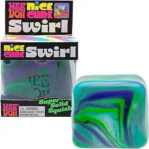 Schylling NeeDoh Nice Cube Swirl - Sensory Toy with a Super Solid Squish - Unique, Swirling Color... | Amazon (US)