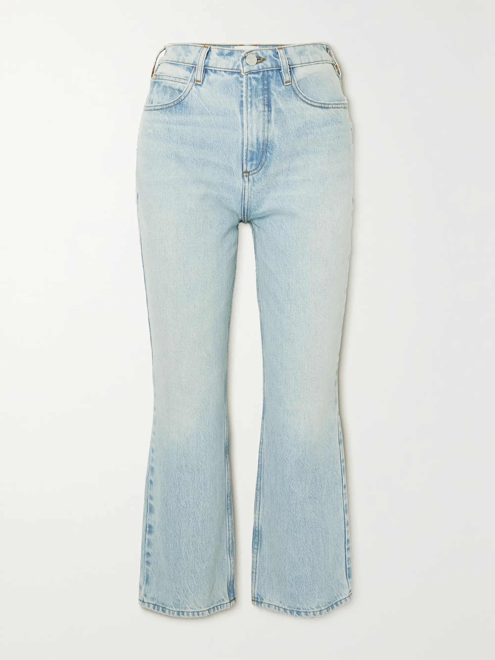 Le High 'N' Tight cropped distressed high-rise bootcut jeans | NET-A-PORTER (US)