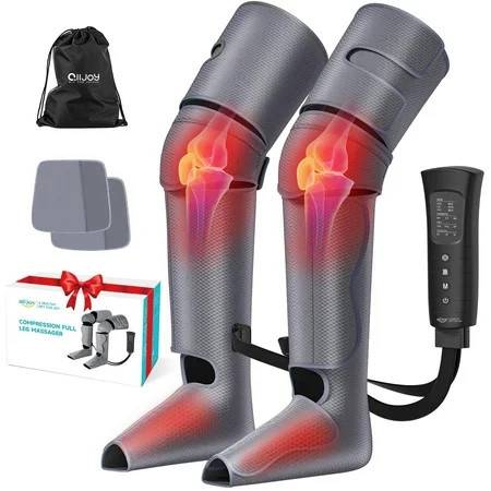 ALLJOY Leg Massager for Muscle Relaxation,Full Leg Air Compression for Circulation and Pain Relief,Foot/Knee Massager with 3 intensities and 6 modes | Walmart (US)
