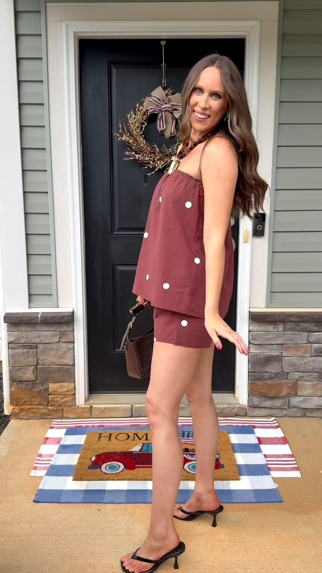 Summer outfit idea ✨✨

Brown two piece set, polka dot fashion, brown purse, Amazon fashion

#LTKgrwm #LTKootd