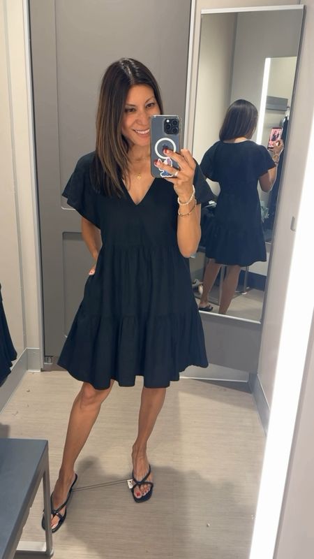 Cute black dresses I had to try at @target 

Wearing xs in all three 
Shoes tts 

#LTKOver40 #LTKFindsUnder50 #LTKStyleTip