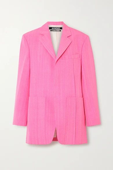 Jacquemus - Oversized Woven Blazer - Pink | NET-A-PORTER (US)