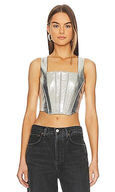 Steve Madden Kimmie Corset in Silver from Revolve.com | Revolve Clothing (Global)
