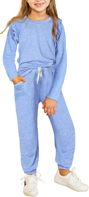blibean Girls Fall Clothes Sets Fashion Sweatsuit Outfits Size 4-13 Years Old | Amazon (US)