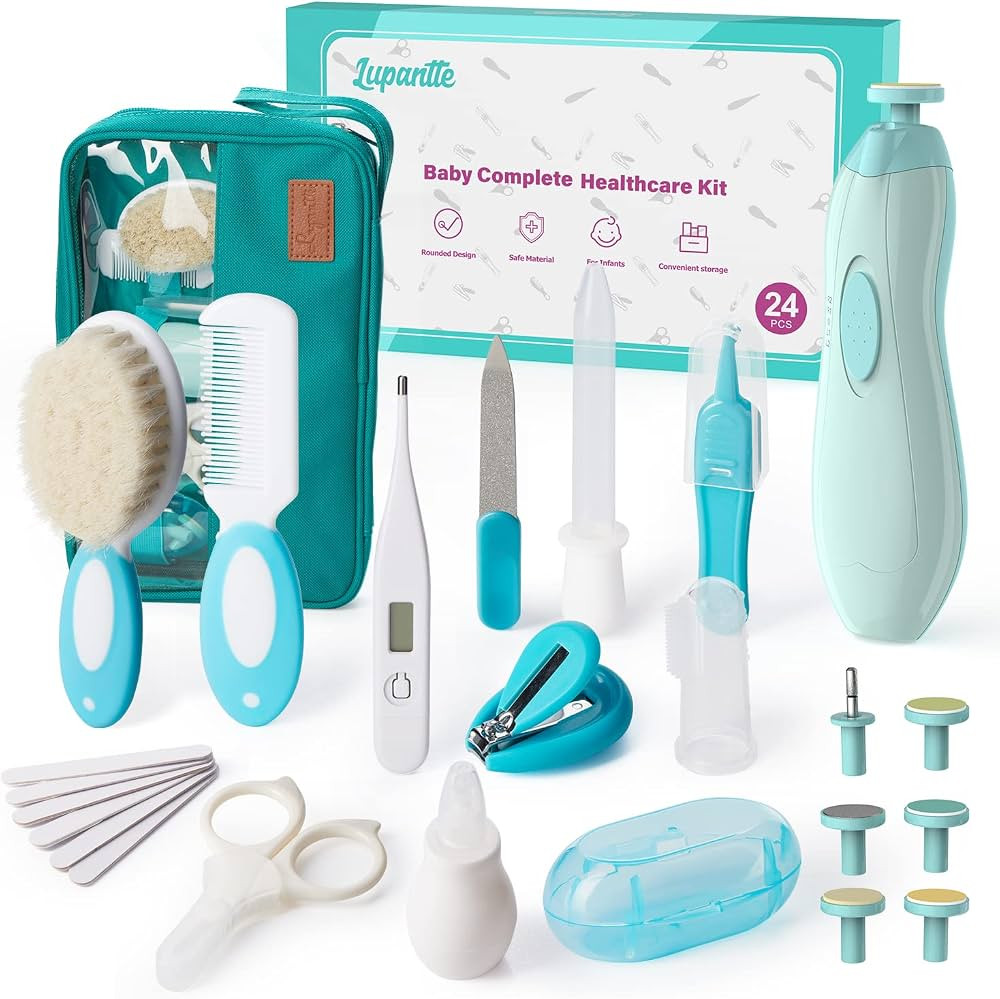 Baby Healthcare and Grooming Kit, 24 in 1 Baby Electric Nail Trimmer Set, Lupantte Nursery Care K... | Amazon (US)