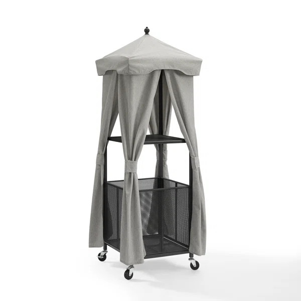 Crosley 35 Gallons Water Resistant Metal Towel Valet with Wheels in Gray/Black | Wayfair North America