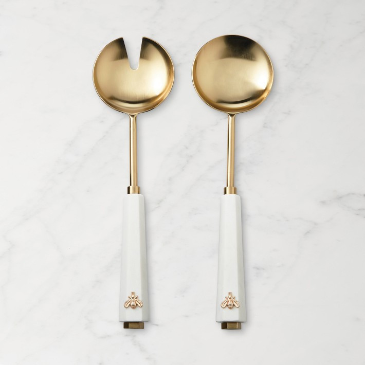 Marble Honeycomb Salad Servers | Williams-Sonoma