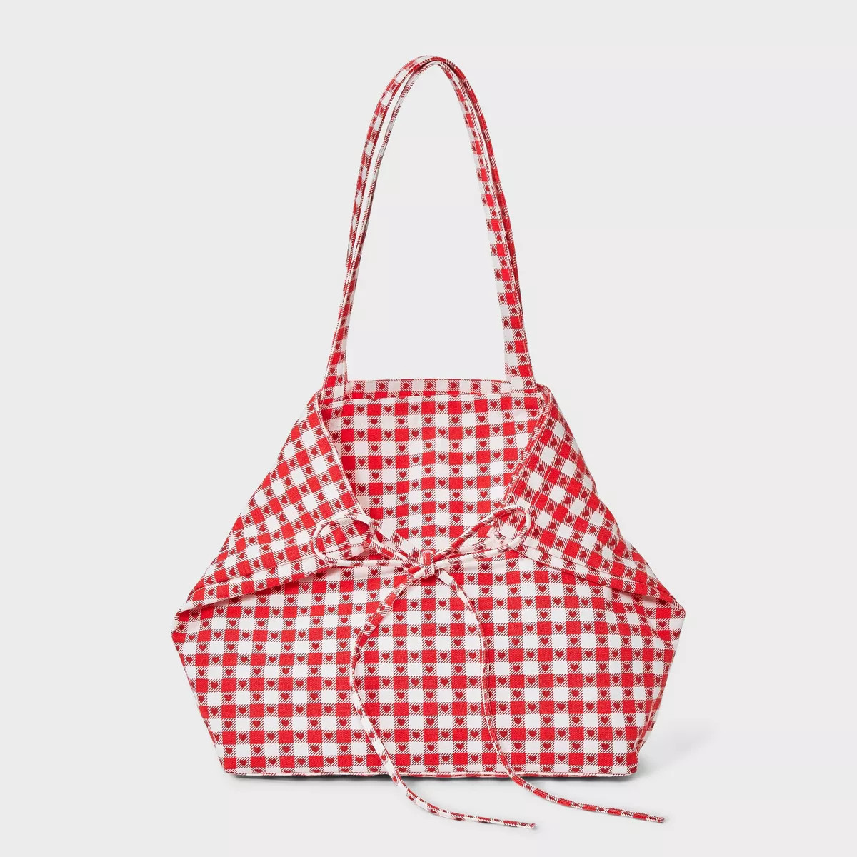 Americana Heart Gingham Canvas Tote Bag - Wild Fable™ Red | Target