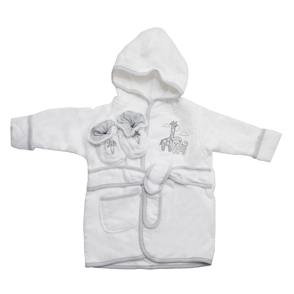 Spasilk 100% Cotton Hooded Terry Bathrobe with Booties Baby One Size Gifts — Shower | Amazon (US)