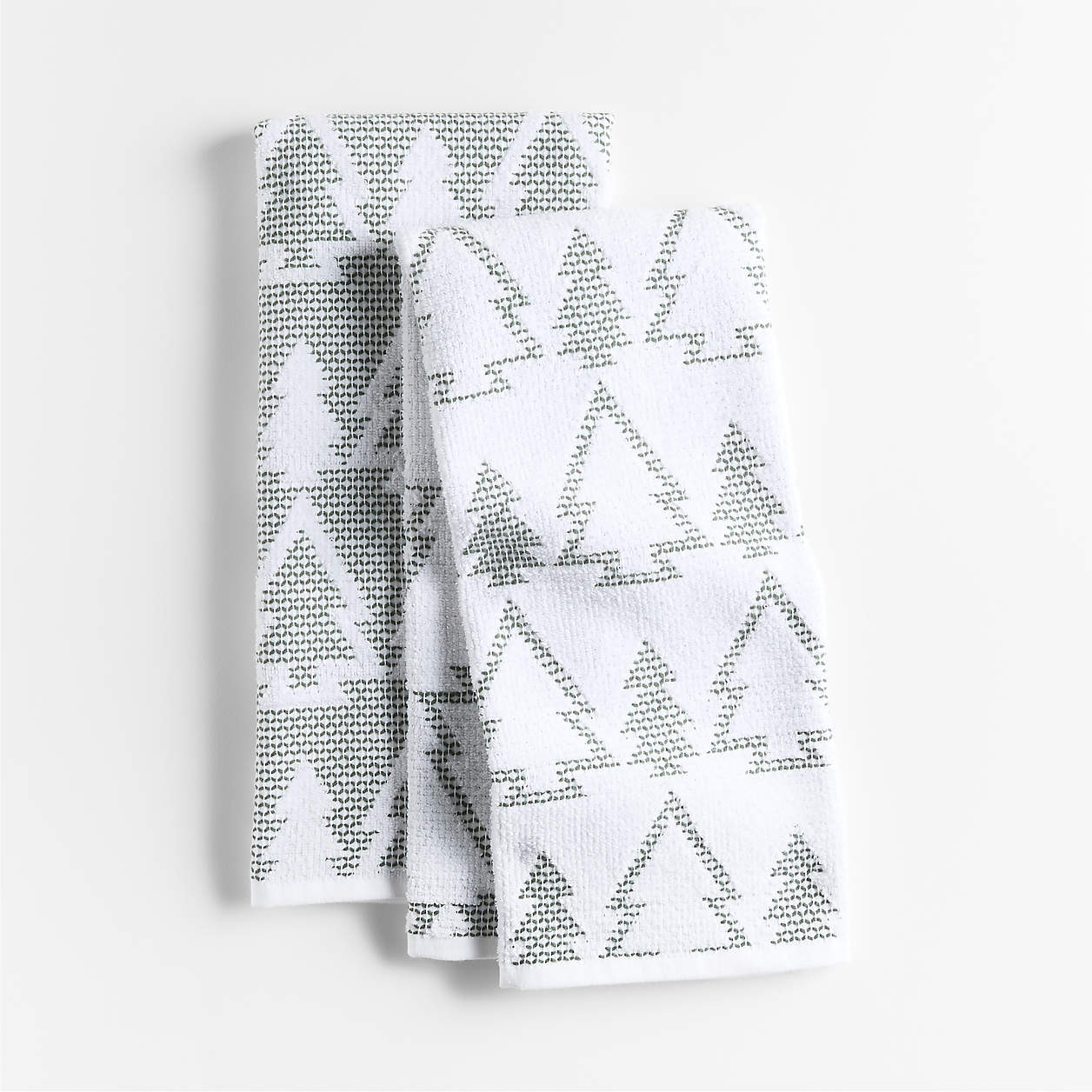 Winter Trees Textured Terry Organic Cotton Kitchen Towels, Set of 2 + Reviews | Crate & Barrel | Crate & Barrel