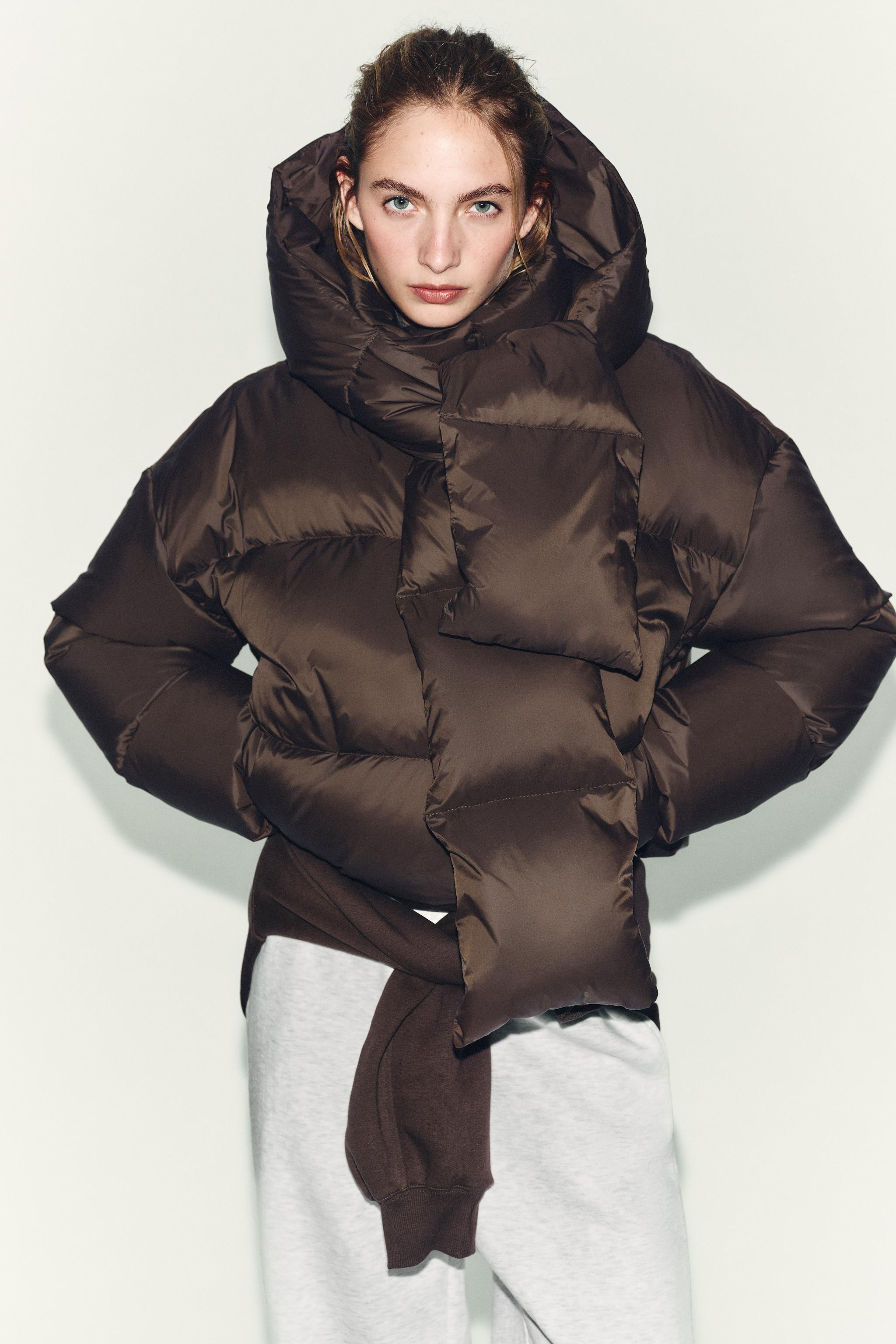WATER-REPELLENT AND WINDPROOF FEATHER DOWN JACKET WITH HOODIE | Zara UK