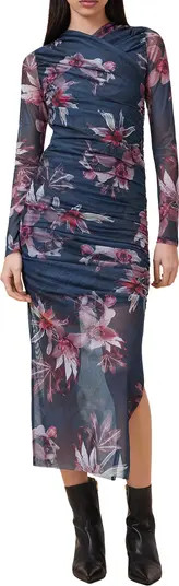 Hanako Long Sleeve Mesh Midi Dress | Nordstrom