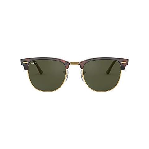 Ray-Ban RB3016f Clubmaster Low Bridge Fit Square Sunglasses | Amazon (US)
