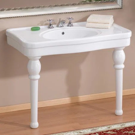 Grand Astoria Ceramic 43" Console Bathroom Sink with Overflow | Wayfair North America