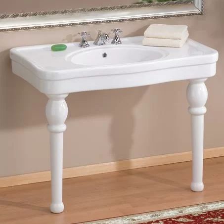 Grand Astoria Ceramic 43" Console Bathroom Sink with Overflow | Wayfair North America