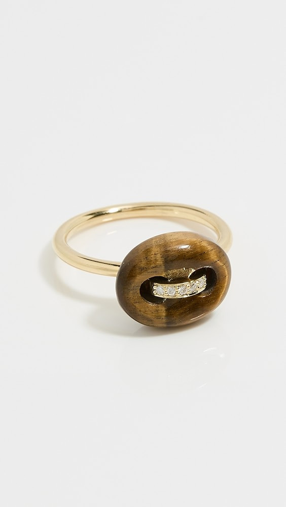 18k Gold Mini Stone Mariner Ring | Shopbop