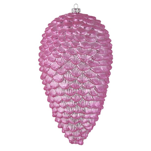Vickerman 7" Pink Matte Glitter Pinecone Christmas Ornament, 4 per set | Walmart (US)