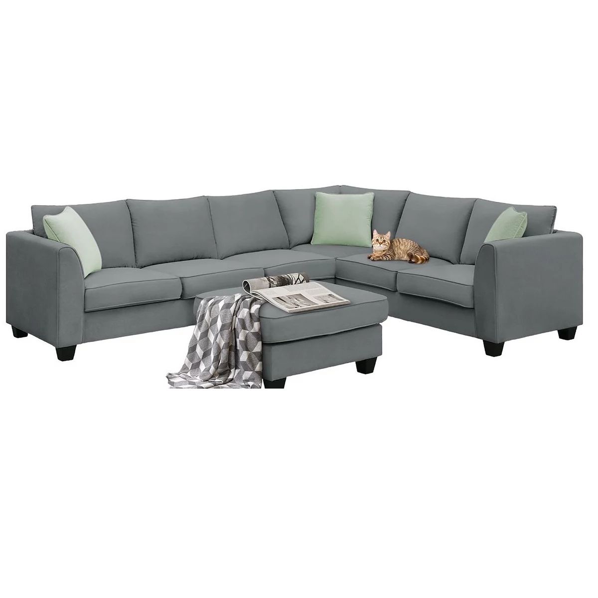 F.c Design Sectional Sofa Couches Living Room Sets 7 Seats Modular Sectional Sofa With Ottoman | Kohl's