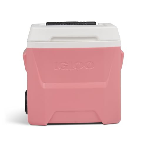 Igloos Cooler Hard-Sided Ice Chest, Insulated Portable Cooler, Heavy-Duty, Leak-Resistant Lid, Lightweight Ergonomic Handle (Coral Pink, 16 Quart) | Amazon (US)