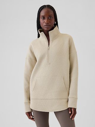 GapFit Quilted Jacquard Half-Zip Pullover | Gap (US)