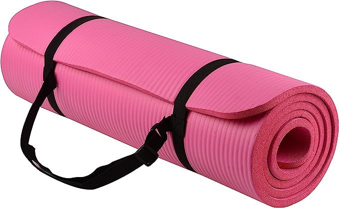 BalanceFrom GoYoga All-Purpose 1/2-Inch Extra Thick High Density Anti-Tear Exercise Yoga Mat with... | Amazon (US)