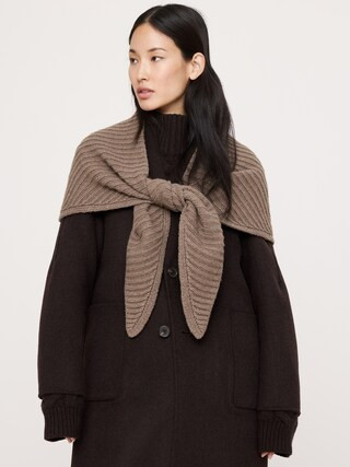 Merino-Cotton Triangle Scarf | Banana Republic (US)