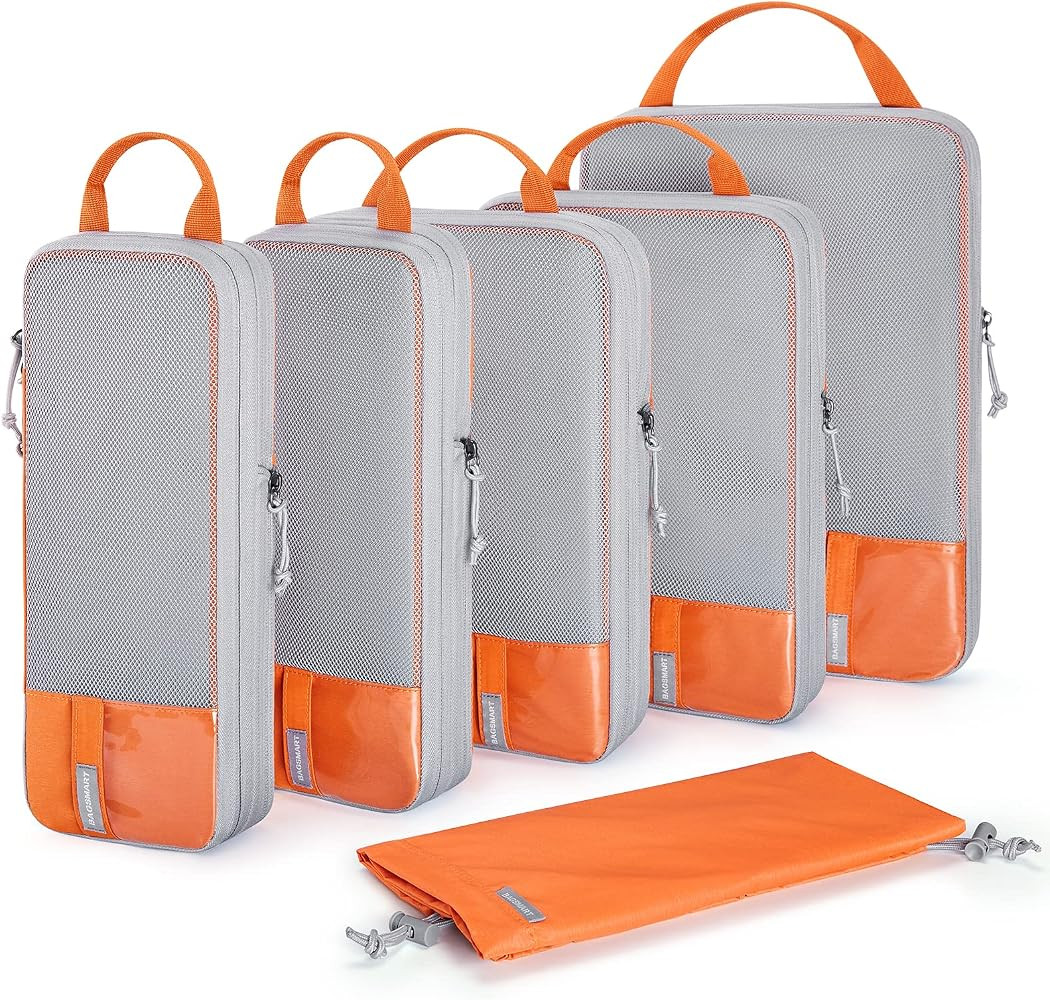 BAGSMART 6 Set/4 Set/2 Set Compression Packing Cubes for Travel, Lightweight Vacation Travel Esse... | Amazon (US)