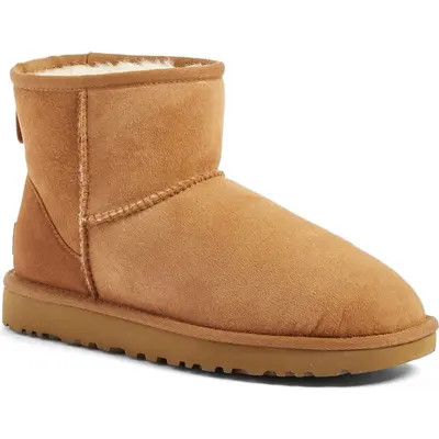 UGG(r) UGG Classic Mini II Genuine Shearling Lined Boot in Grey Suede at Nordstrom, Size 10 | Nordstrom