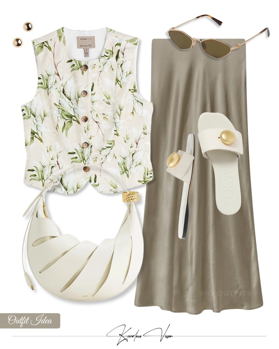 Floral Waistcoat 🌻

Tags: cream floral waistcoat river island khaki satin slip skirt mint velvet gold stud earrings h&m white leather slides pebble loewe green loden sunglasses miu miu white hollow out bag jw pei date night outfit summer outfit brunch outfit party look chic style

#LTKdatenight #LTKstyletip #LTKsummer