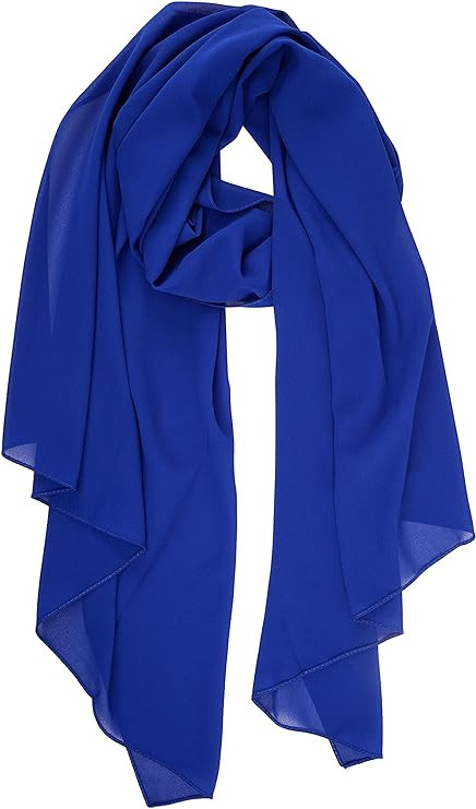 YOUR SMILE for Women Lightweight Breathable Solid Color Soft Chiffon Long Fashion Scarves Sun-pro... | Amazon (US)