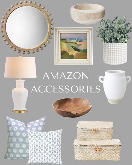 Pretty (and affordable) Amazon home accessories I’m loving !

Home decor, living room decor, table lamp, home decor box, vases, faux greenery, faux plants, mirror, throw pillows 

#LTKFind #LTKhome #LTKsalealert