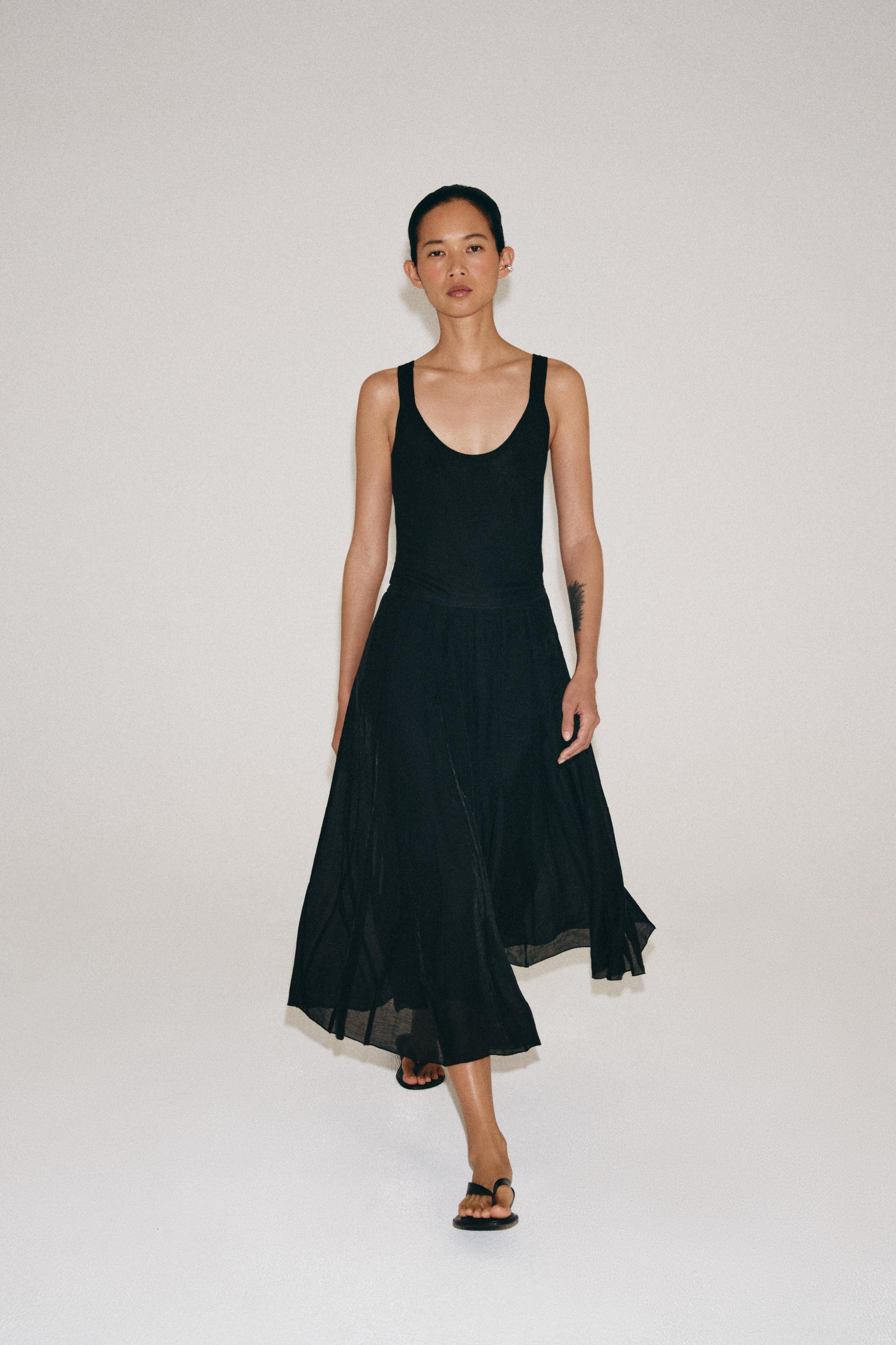 FLOWY COMBINATION SKIRT ZW COLLECTION | Zara US