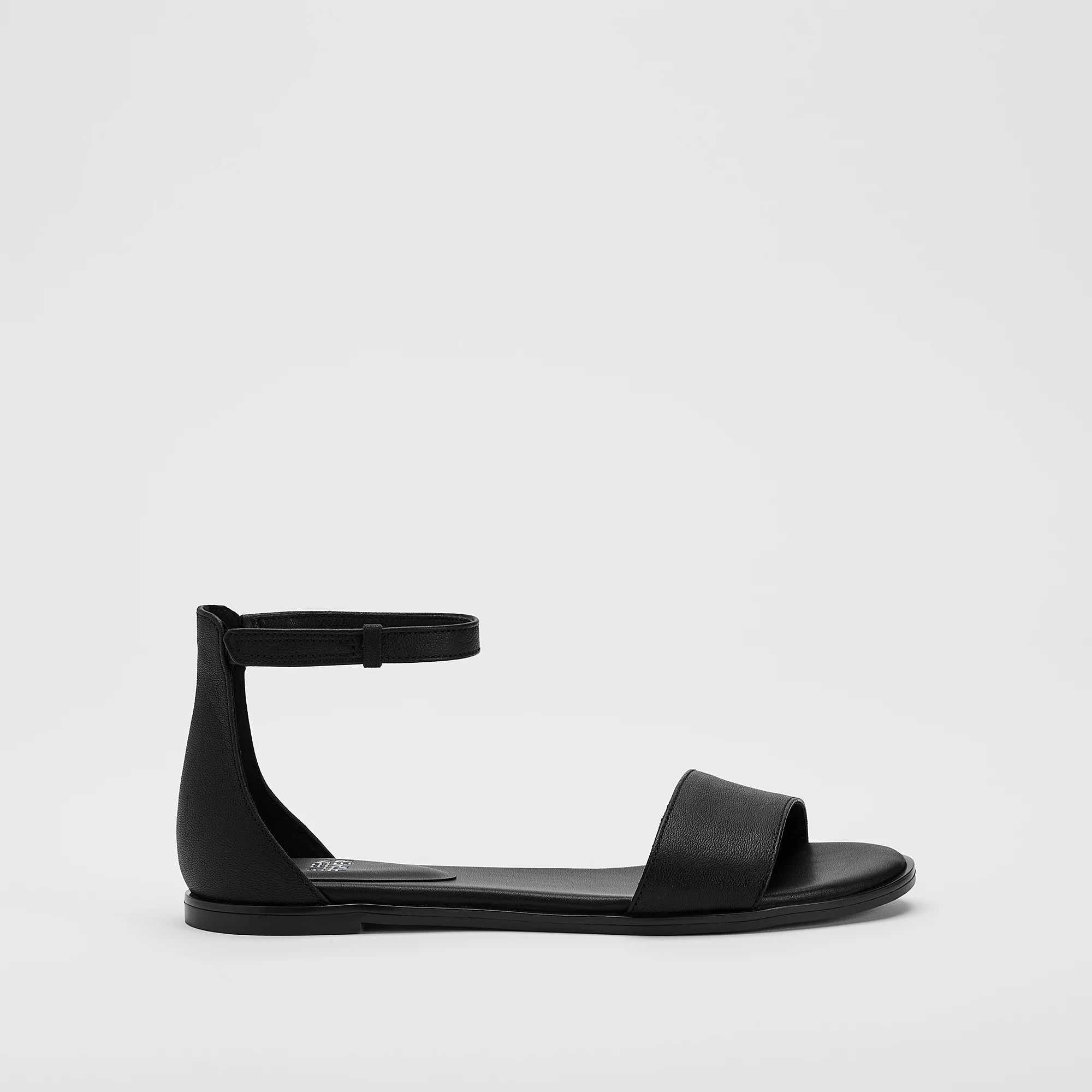 Razz Tumbled Leather Ankle-Strap Sandal | Eileen Fisher
