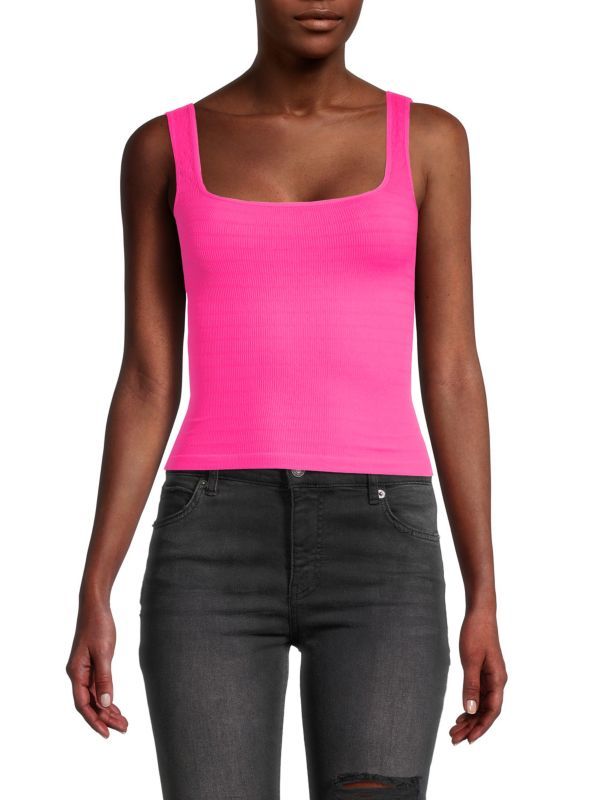 ​Squarneck Ribbed Seamless Camisole | Saks Fifth Avenue OFF 5TH
