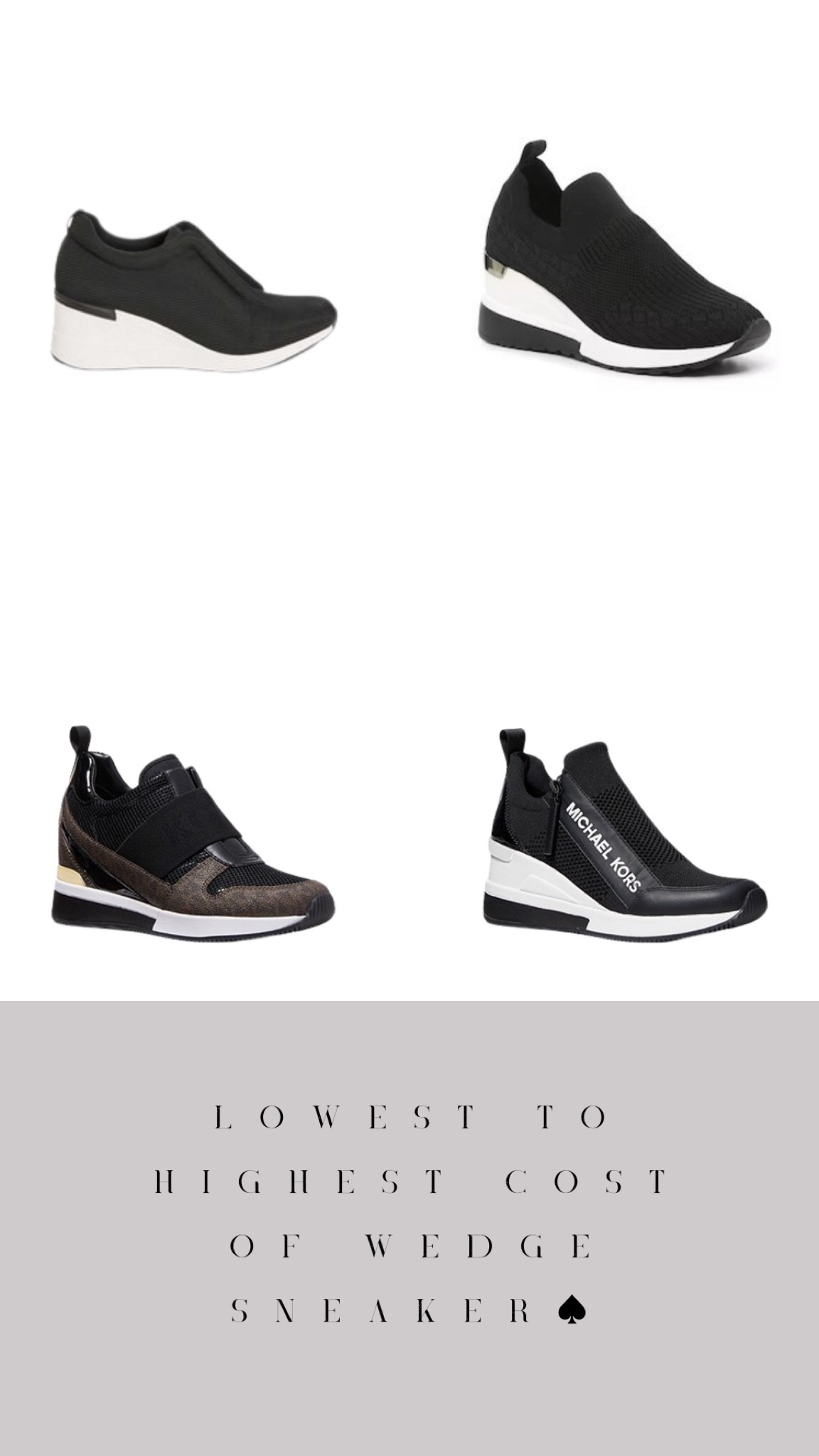 Lowest vs Highest in cost for a Wedge Sneaker! I’m totally loving Joe Fresh’s Sneak! They all “kick it” for me tho!!♠️

#LTKstyletip #LTKshoecrush #LTKFind