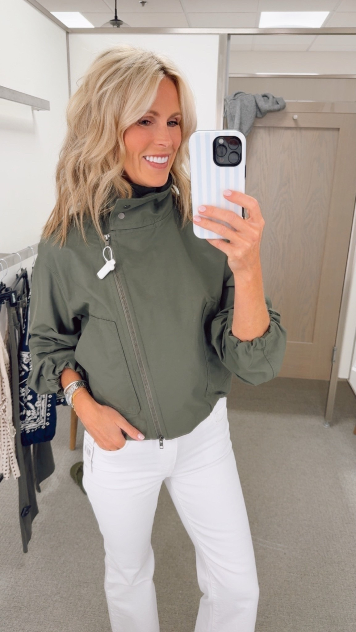 I love a good jacket that instantly pulls an outfit together. 🤍 This lightweight utility jacket paired with white denim is one of those combinations that never goes out of style. Such an easy look to throw on as the seasons start to change. Linking the outfit here!

utility jacket, lightweight jacket, white jeans, AGOLDE denim, transitional outfit, fall layering, casual chic, Nordstrom finds, everyday style, elevated basics, timeless fashion, neutral wardrobe, LTK outfit

#LTKootd #LTKmomlife #LTKSeasonal