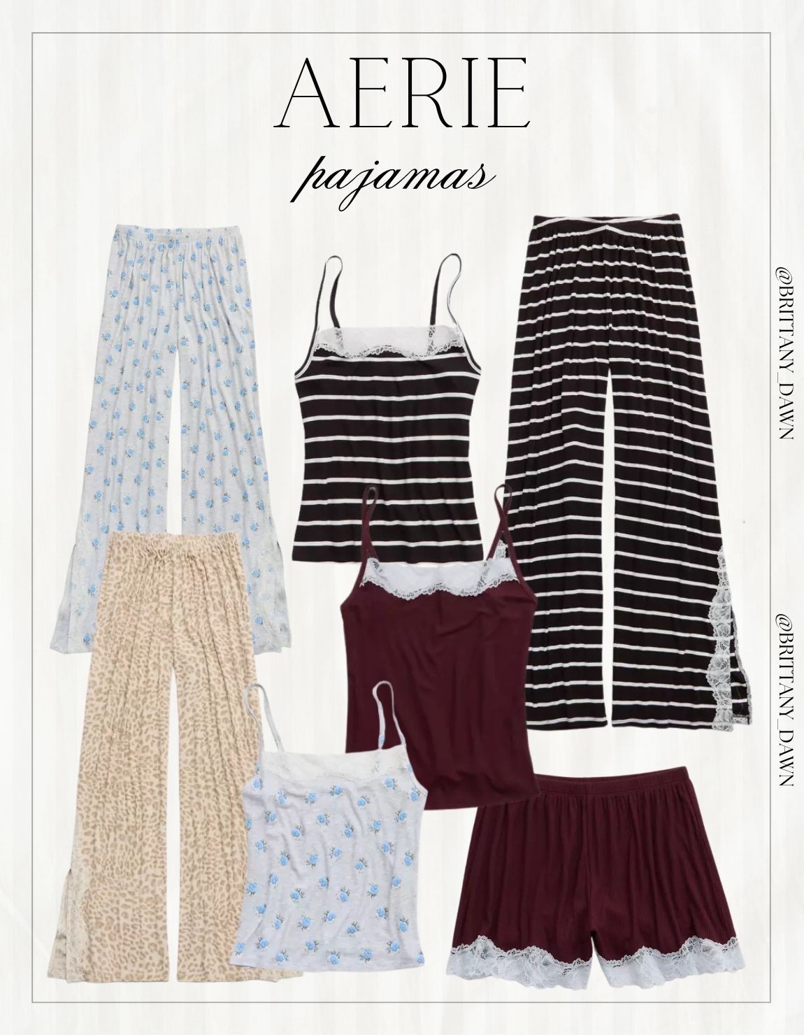 I’m loving these ultra-cozy Aerie pajama arrivals! 💤

From lace-trimmed camis and ribbed sleep shorts to floral, striped, and leopard lounge pants, these pieces are perfect for sweet dreams and lazy mornings. 🌙

#AerieREAL #AeriePajamas #Loungewear #Sleepwear #CozyVibes #PJSet #LoungeInStyle #LTKunder50 #LTKsalealert #LTKstyletip #ComfyStyle #PajamaParty

#LTKootd