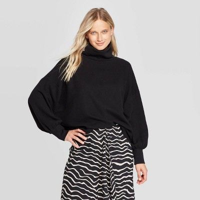 Women's Long Sleeve Turtleneck Oversized Sweatshirt - Who What Wear™ | Target