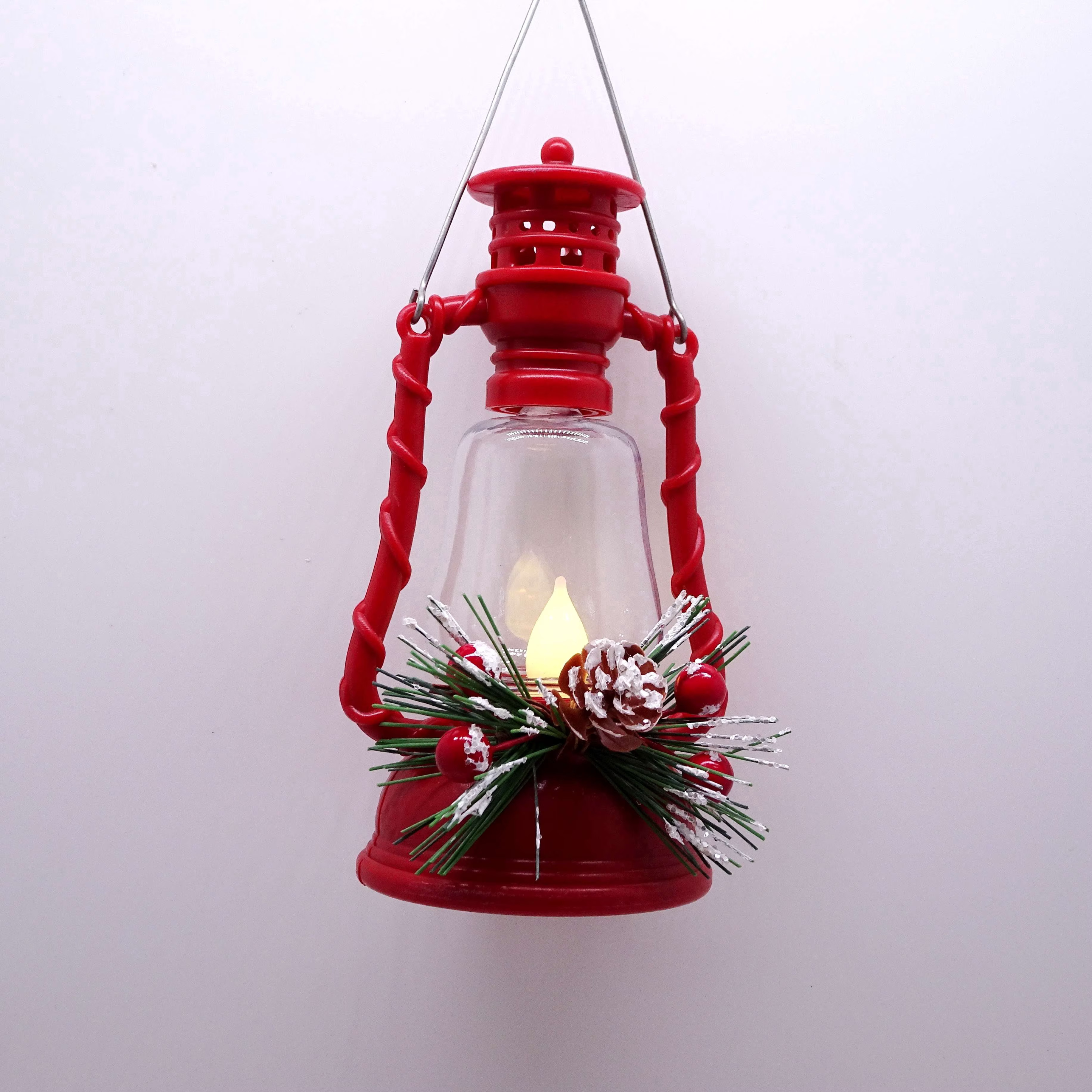 Red LED Lantern Christmas Ornament, 5", by Holiday Time - Walmart.com | Walmart (US)