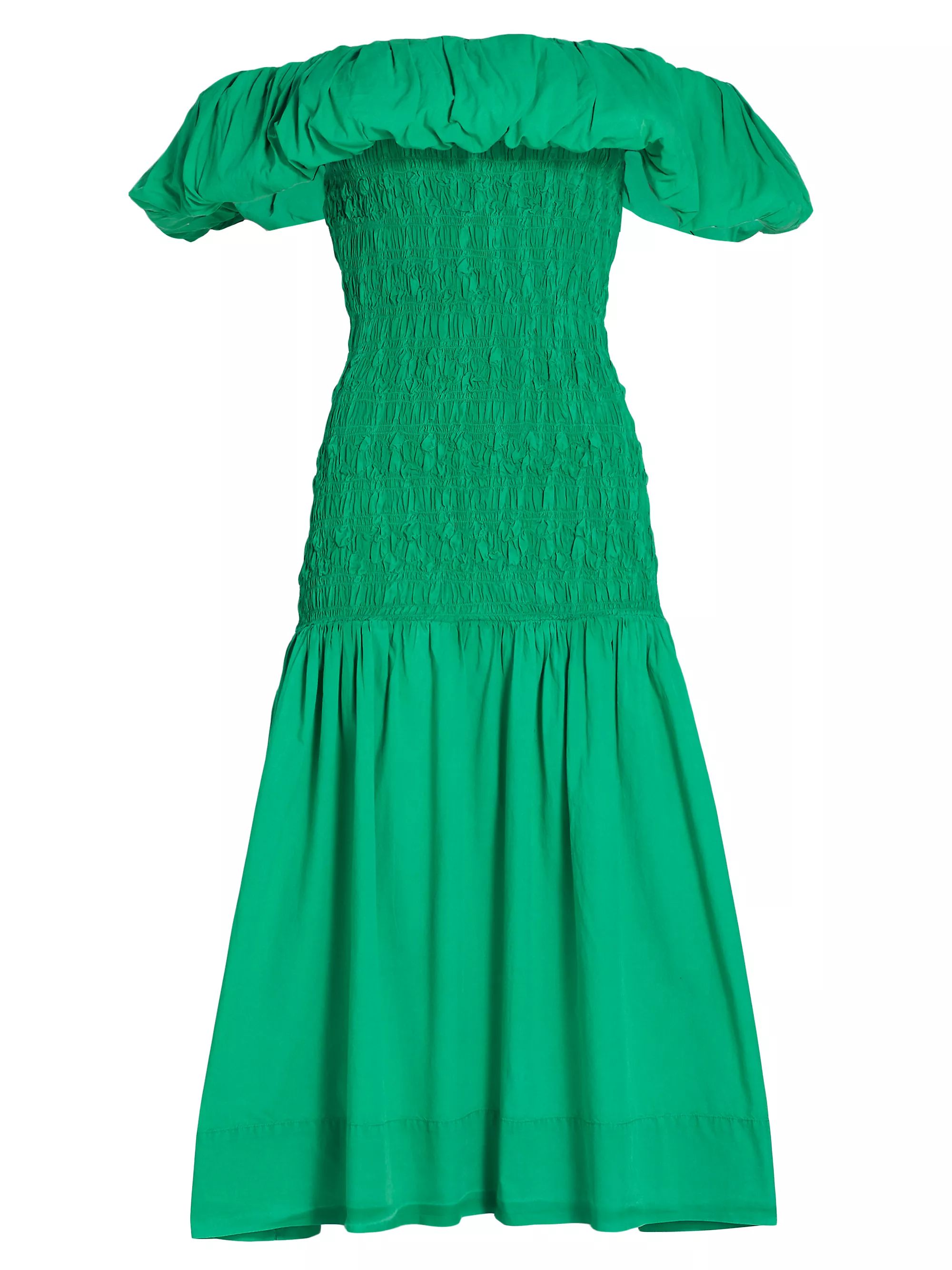 Juni Smocked Off-The-Shoulder Midi-Dress | Saks Fifth Avenue