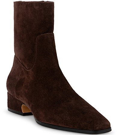 Steve Madden Dusty Suede Square Toe Ankle Booties -  6 | Dillard's