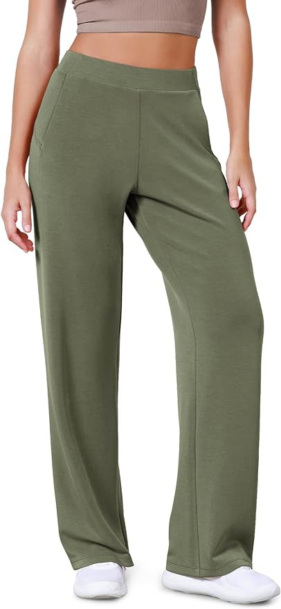 ODODOS Women's Modal Soft Wide Leg Pants Elastic High Waist Casual Lounge Relaxed Pants with Pock... | Amazon (US)