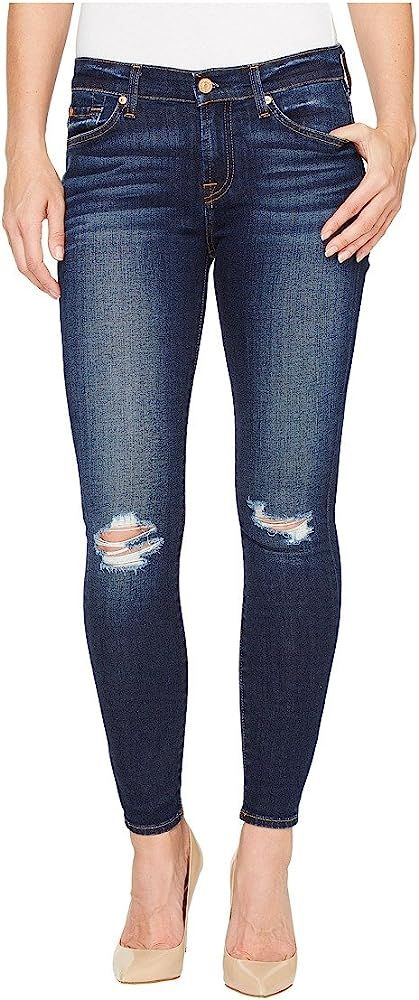 7 For All Mankind Womens Mid Rise Skinny Fit Ankle Jeans | Amazon (US)