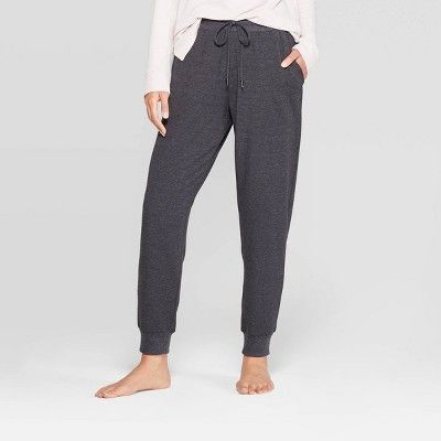 Women's Beautifully Soft Fleece Lounge Jogger Pants - Stars Above™ Charcoal Black M | Target
